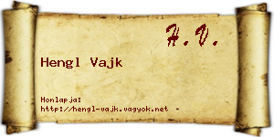 Hengl Vajk névjegykártya