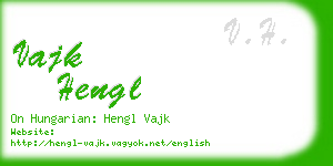 vajk hengl business card